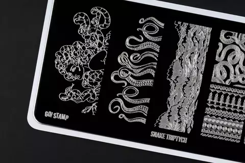 Пластина для стемпинга GO STAMP 296 Snake Triptych