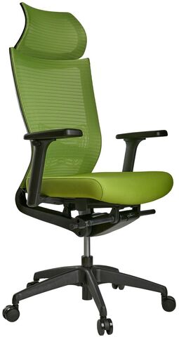 Кресло эргономичное SCHAIRS ZENITH ZEN2-М01B каркас черный/ IR19GN сетка/ IT01GN ткань зеленая