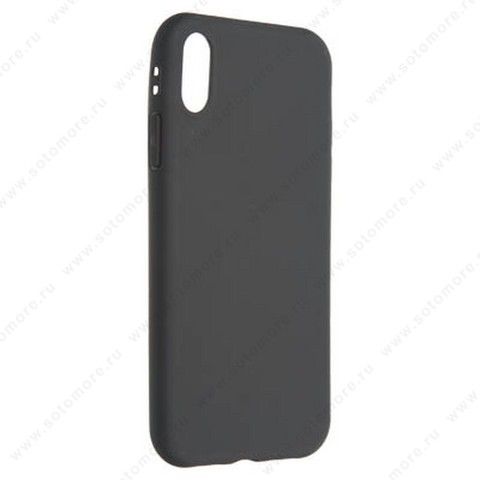 Накладка силиконовая для Apple iPhone XR Max жесткий матовый черный