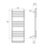 Полотенцесушитель электрический Point PN90158SE П12 500x800 левый/правый, хром