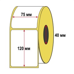 Набор 10 рулонов Термоэтикетка для OZON 75x120 мм ЭКО (1 рулон = 300 шт) втулка 40 мм
