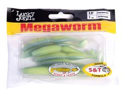 Мягкая съедобная приманка Lucky John MegaWorm 3in (76 мм ), цвет T57, 7шт.