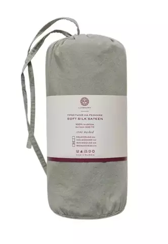 Простыня на резинке 180x200x30 Luxberry Soft Silk Sateen зеленая