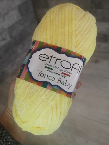 Плюшевая пряжа ETROFIL YONCA BABY Желтый (5шт; 500гр)