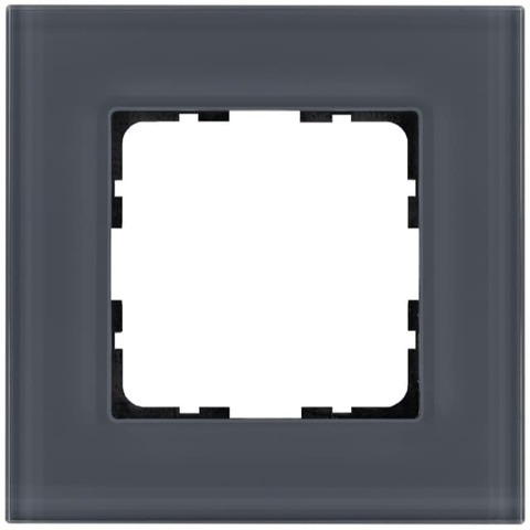Рамка на 1 пост. Цвет Маренго. Jasmart. G-Glass. G1001GC