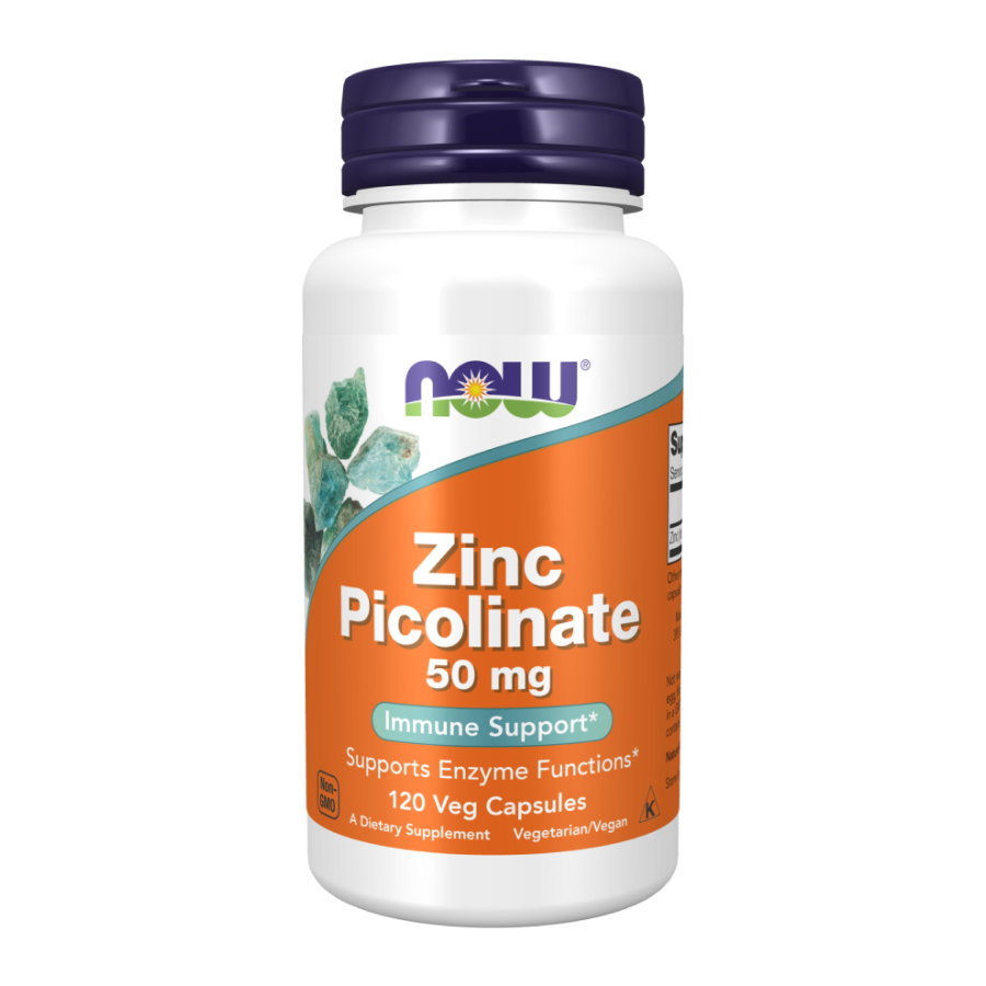 Пиколинат цинка, Zinc Picolinate 50 mg, Now Foods, 120 капсул
