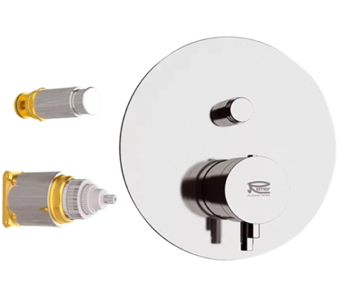 REMER NT09KB Смеситель для ванны/душа термостат на 2 потока скрытый монтаж (заказывать совместно с rrbox) minimal thermo