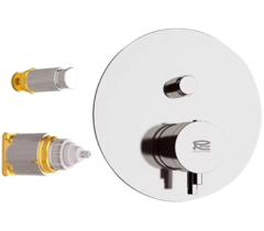 REMER NT09KB Смеситель для ванны/душа термостат на 2 потока скрытый монтаж (заказывать совместно с rrbox) minimal thermo фото