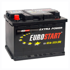 Аккумулятор EUROSTART Extra Power (62Ah, 500A, L+) EU621