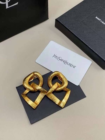 Серьги клипсы YSL