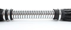 Черная плеть с серебристой ручкой - 44 см. - 