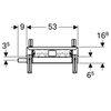 Монтажный элемент для душевой системы Geberit Kombifix 457.536.00.1