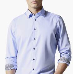 Сорочка мужская Venti Modern Fit 123942202-115 голубая, удлиненный рукав