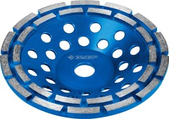 ЗУБР d 180 мм, двухрядная алмазная шлифовальная чашка, Профессионал (33372-180)