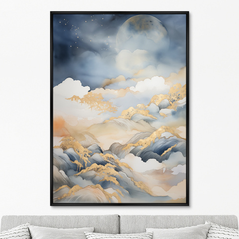 ArtNoMore - Репродукция картины на холсте Clouds over the mountains, No 1, 2024г.