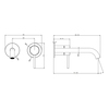 Gessi 54086#708 Gessi 316 Встраиваемый смеситель с изливом 200-170мм (внешние части), цвет: brushed copper pvd
