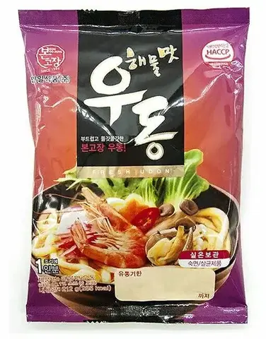 Лапша свежий удон со вкусом морепродуктов, 212 г / Seefood Flavor Fresh Udon