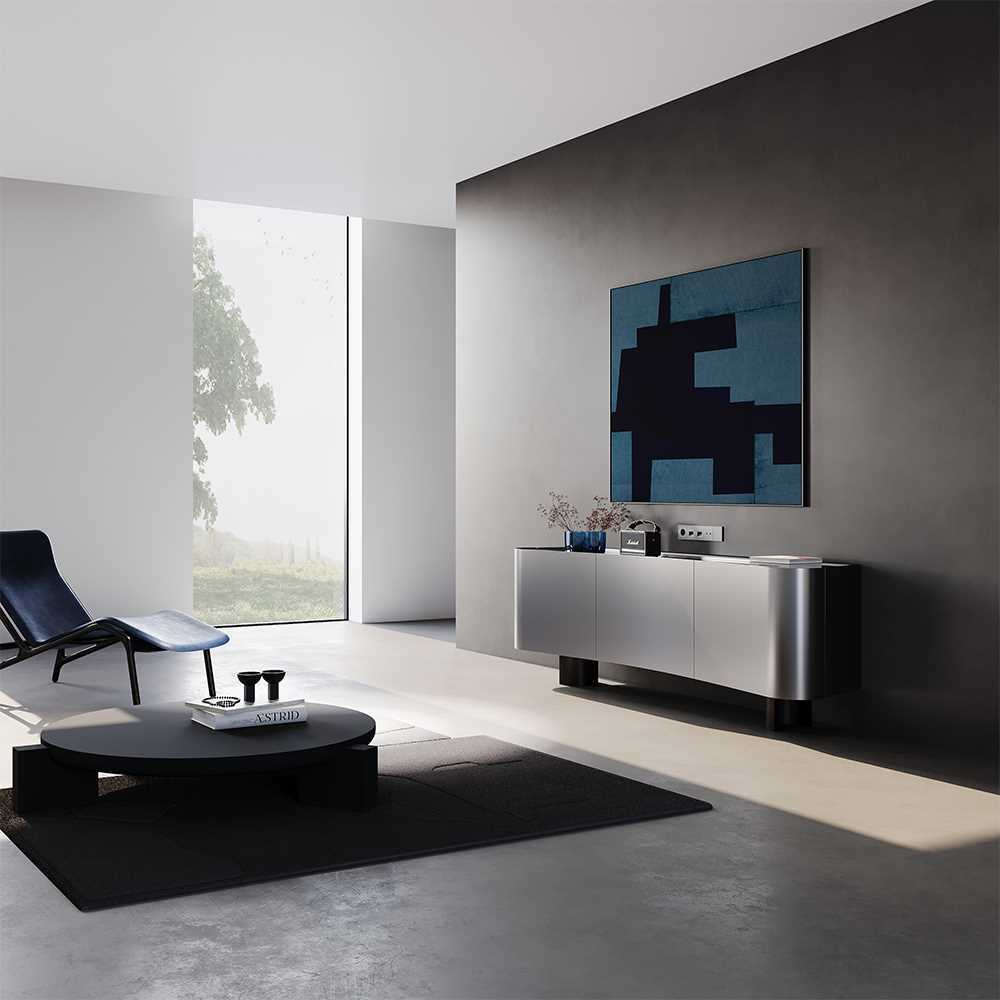 Розетка акустическая встраиваемая Voltum S70 4-местная, (титан) VLS060306