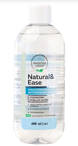 Masstige NATURAL&EASE Вода Мицеллярная витаминизирующая д/удал. макияжа 400мл