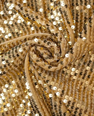 Бархат стрейч с пайетками, 350 г/м2, ш. 150 см, золото