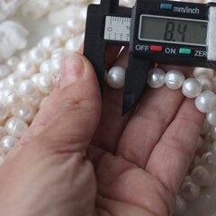 Жемчуг натуральный речной, круглый, 8-11 мм, 1 нить, Ж014