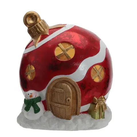 Фигурка декоративная "Домик" с подсветкой (АААх3, н/п) , L29 W32 H37 см, 2в.