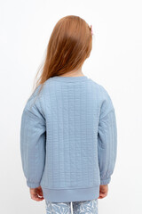 джемпер  для девочки  КР 302420/пыльно-синий к467