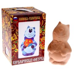 
          Копилка-раскраска, керамическая, 22 см, "Котик мартовский", заготовка, подарочная коробка
