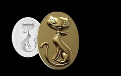 Силиконовый молд Камея КОШЕЧКА