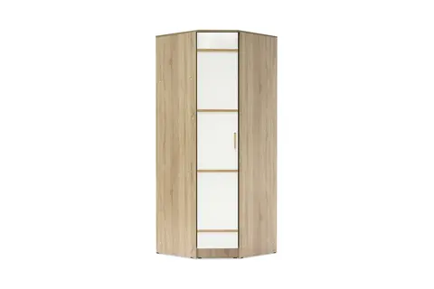 Шкаф угловой Сакура дуб сонома / белый