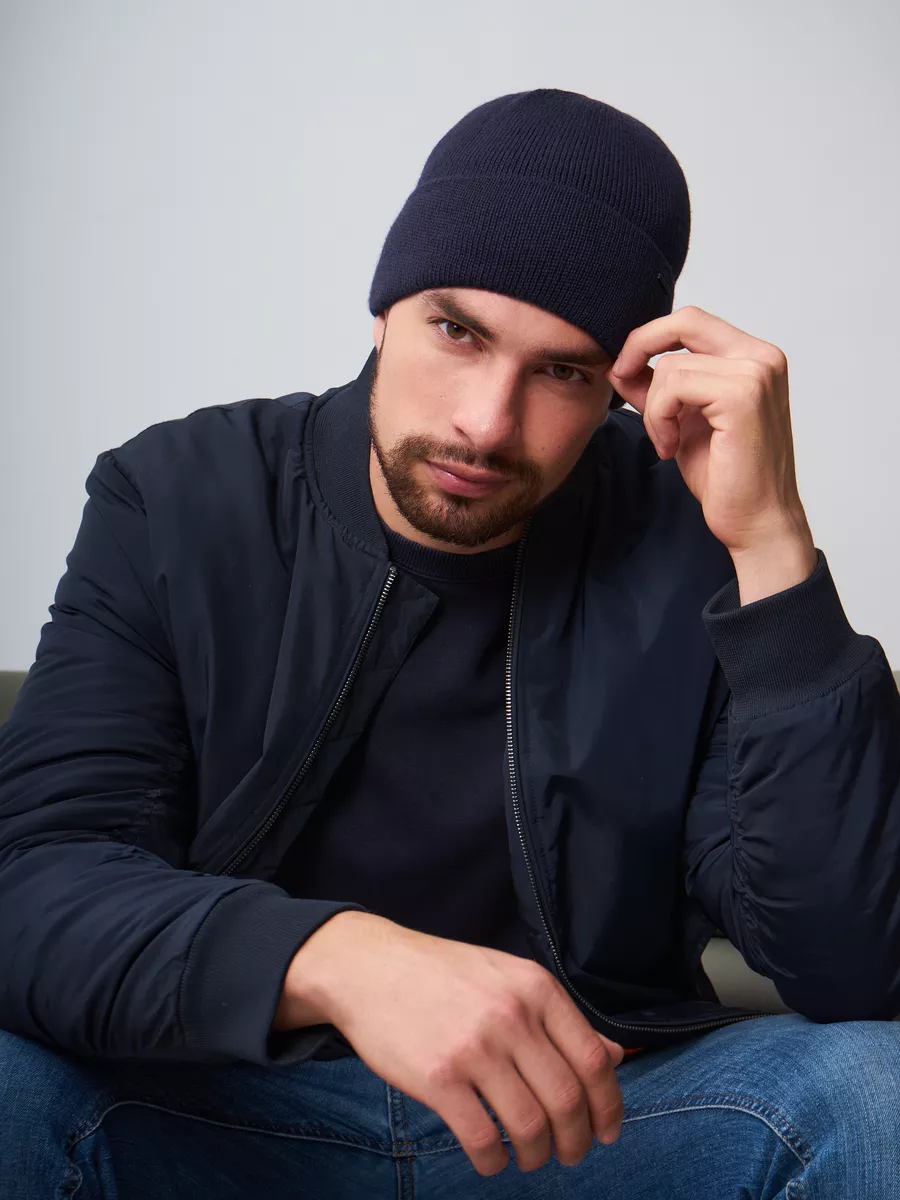 Шапка бини зимняя весенняя с флисом