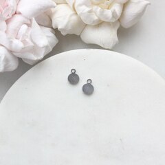 УЦЕНКА!!! Подвеска Монетка 8*6 мм, родий, У098