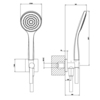 Gessi 47323#031 Gessi Emporio Emporio shower Душевой комплект, состоящий из вывода воды, держателя, шланга 1,50 м и лейки, цвет: Chrome