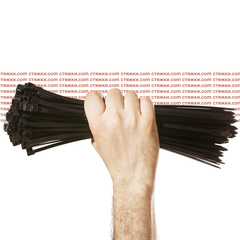 Стяжки морозостойкие Арктик 8х250 черные - 100 шт/уп | Хомуты кабельные морозостойкие