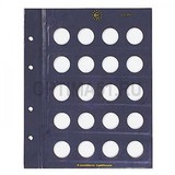 Дополнительный лист в альбом VISTA для 2 Euro, на 20 ячеек