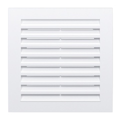 Решетка вентиляционная 400х400мм, АБС пластик, белая