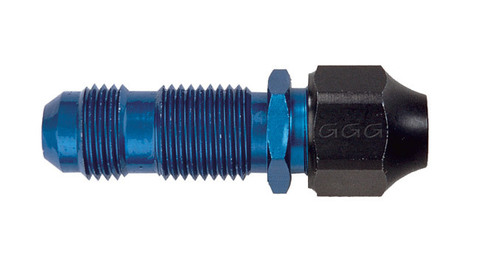 HL841-06D Фитинг проходной для AL трубки 10мм, JIC/UNF 9/16 x 18, AL, синий, AN06 Goodridge