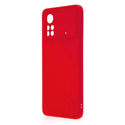 Силиконовый чехол Silicon Cover для Xiaomi Poco X4 Pro (Красный)