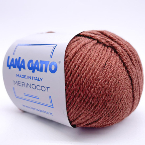 Пряжа Lana Gatto Merinocot 13737 кирпичный (уп.10 мотков)