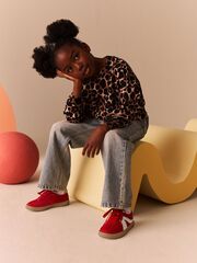 Лонгслив для девочки Next N90-181, Черный, Коричневый