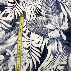 Ткань вискоза с синими цветами 3134