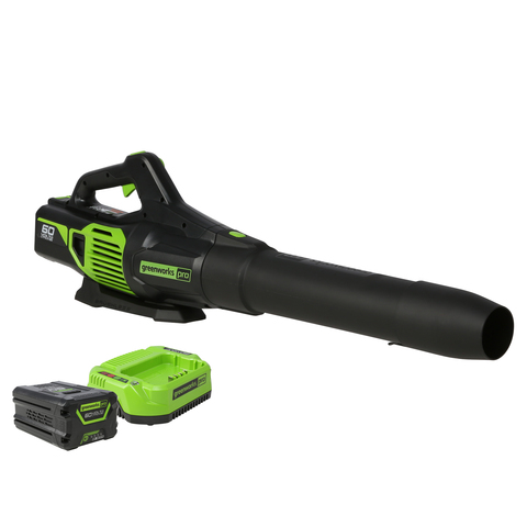 Аккумуляторный воздуходув Greenworks GD60ABK4, 2405607UB,60v, АКБ 4 А·ч. и ЗУ