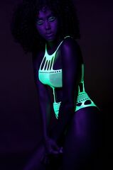 Стильное зеленое боди Body with Grecian Neckline - 