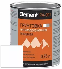 Грунтовка Alpa Element PA-001 антикоррозионная алкидная сверхпрочная белая