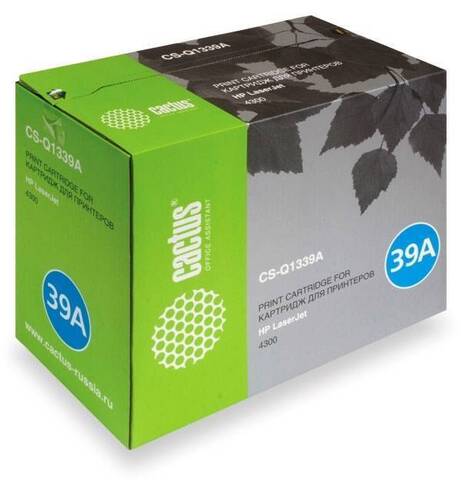 Лазерный картридж Cactus CS-Q1339AR (HP 39A) черный для HP LaserJet 4300, 4300dtn, 4300dtns, 4300dtnsl, 4300n, 4300tn (18'000 стр.)