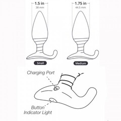 Анальная пробка со смарт-приложением Lovense Hush первого поколения (средняя 44,5*120мм)