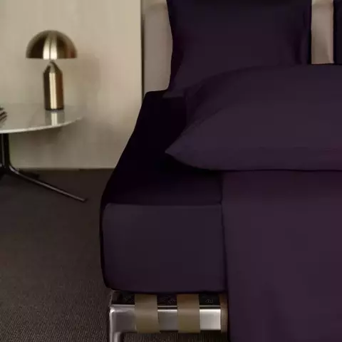 Простыня на резинке 200x200x45 Mollen ежевично-черная