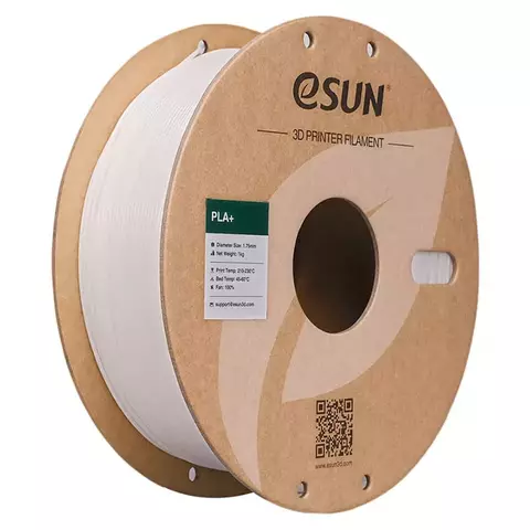 Катушка пластика PLA+ ESUN 1.75 мм 1кг., белая