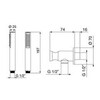 Palazzani IF115_80 Встроенный смеситель для душа + дивертер + душевой гарнитур + излив