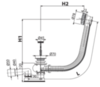Слив-перелив Alcaplast A55K-80